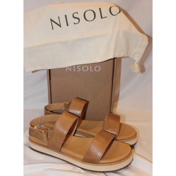 Nisolo Women's Go To Flatform Leather Sandal Almond Sz 10 NIB $138‎ - Picture 5 of 8